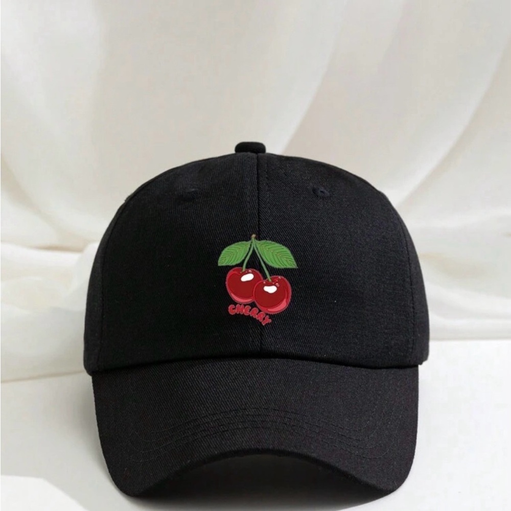 Black Cap with Cherry logo